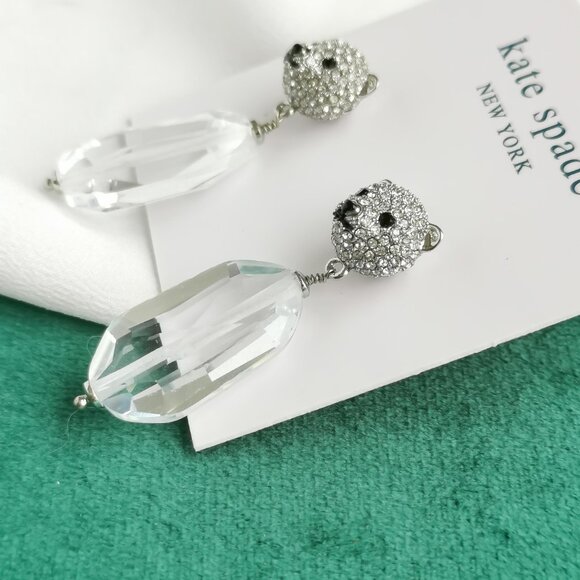 Kate Spade Silver and Clear Earrings - Picture 2 of 3